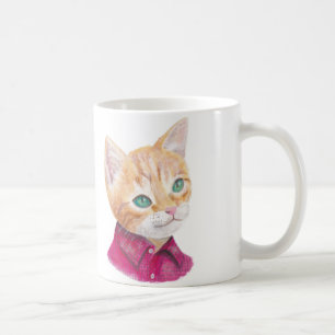 Orangen orange vid Anpassningsbarna Mugg i Tabby k