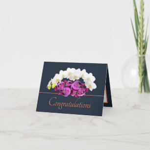 Orangen Orchid/Peony Bouquet Grattisar Kort