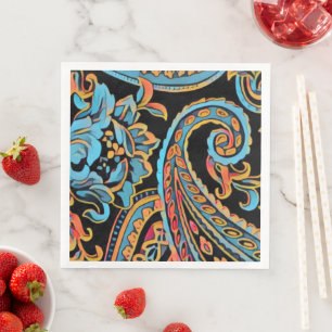 Orangen Paisley för himlar Blue och Höst Pappersservett