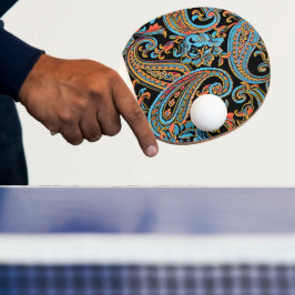 Orangen Paisley för himlar Blue och Höst Pingisracket
