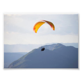 Orangen Photo Print i Schweiz Paraglider Fototryck