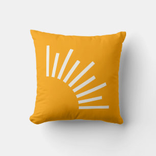 Orangen Pillow - 16 tum x 16 tum med logotyp Kudde
