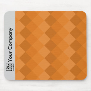 Orangen Pixel Mönster Grått Black Musmatta
