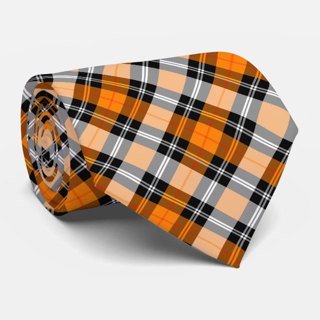 Orangen Pput/tartan mönster och Black Slips (Rullad)