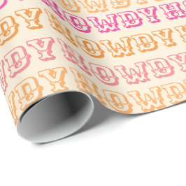 Orangen Preppy Girly Howdy Shock rosa Presentpapper