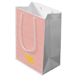 Orangen Preppy Rand INITIALER, vit gult, modern