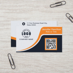 Orangen professionell Black lägger till Logotypens Visitkort