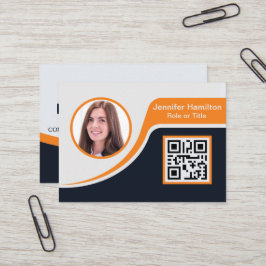 Orangen professionell svart lägger till Logotypen  Visitkort