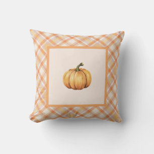 Orangen Pumpkin Pastel Plade Hösten Kudde