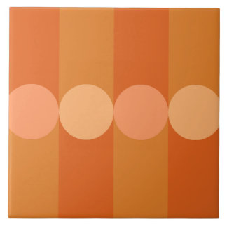 Orangen Retro Geometry Rand Circles Kakelplatta