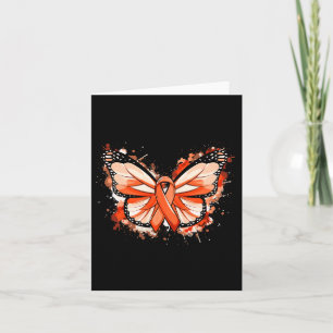 Orangen Ribbon Butterfly Kort
