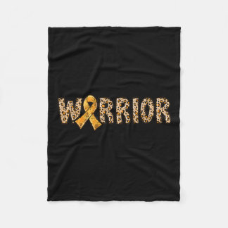 Orangen Ribbon Leopard Skriv ut  för Crps Awarenes Fleecefilt