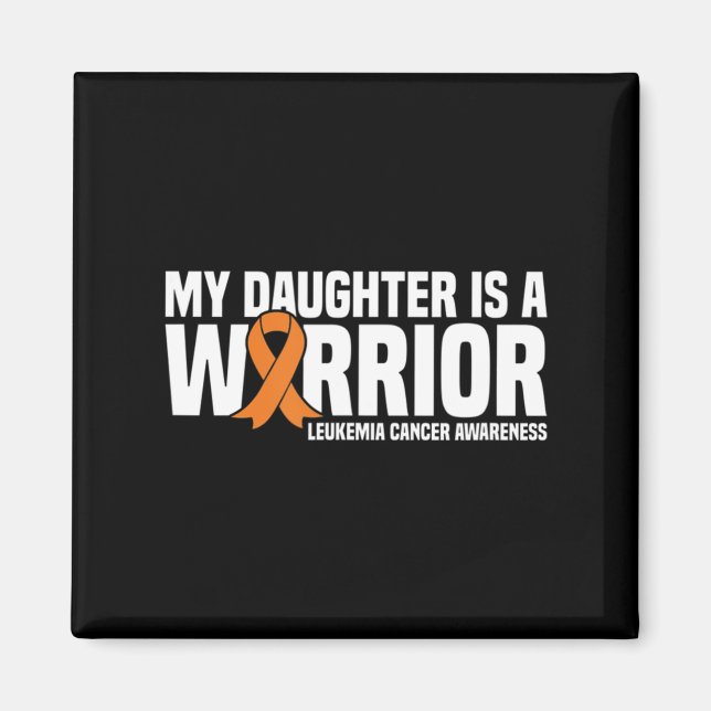 Orangen Ribbon Leukemia Cancer Awa Magnet (Framsidan)