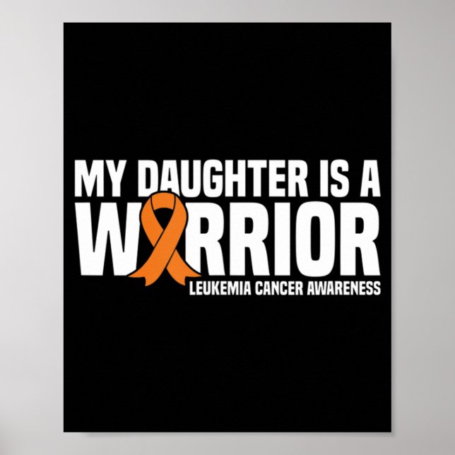 Orangen Ribbon Leukemia Cancer Awa Poster (Framsidan)