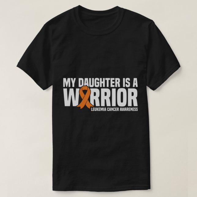 Orangen Ribbon Leukemia Cancer Awa T Shirt (Design framsida)