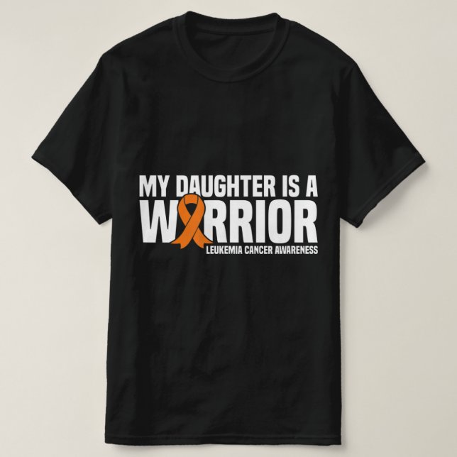 Orangen Ribbon Leukemia Cancer Awa T Shirt (Design framsida)