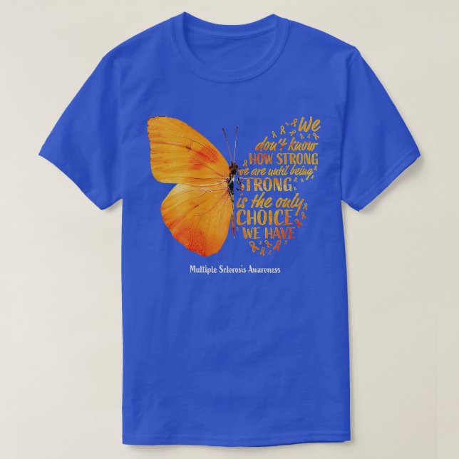 Orangen Ribbon Många Scleros för kvinnor MS Butter T Shirt (Design framsida)