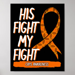 Orangen Ribbon Rs för min kamp mot krissituationer Poster