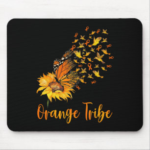 Orangen Ribbon Tribe - medvetenhet Solrosblommor - Musmatta