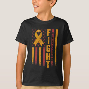 Orangen Ribbon USA flagga Wa i kampen mot leukemi T Shirt