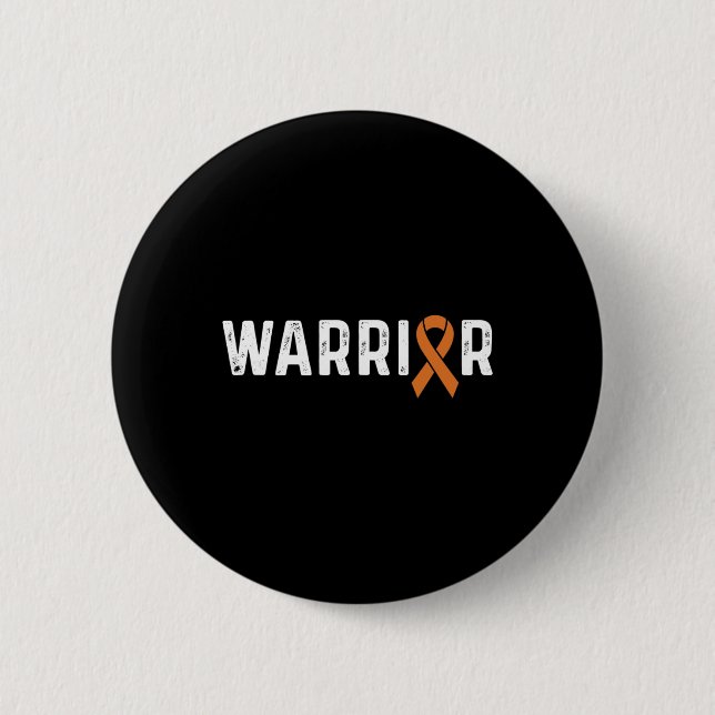 Orangen Ribbon Warrior för Crps Awareness Knapp (Framsida)
