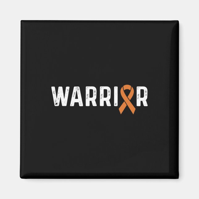Orangen Ribbon Warrior för Crps Awareness Magnet (Framsidan)