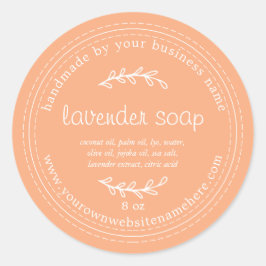 Orangen Rustic Handmade Lavender Soap Runt Klistermärke