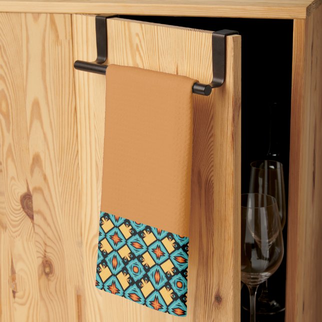 Orangen Sienna Reddiska Kökshandduk (Thirds Fold)