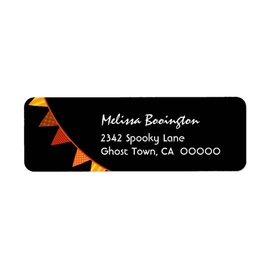 ORANGEN SJUNKER det Halloween temat H01 Returadress Etikett