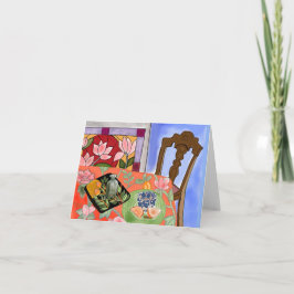 Orangen skivar Notecard Kort
