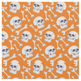 Orangen Skull och Bones Pumpkin Tyg