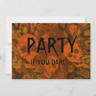 Orangen Skullspecifikationer "Party..Om du vågar" Inbjudningar