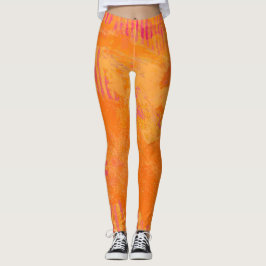 Orangen Tiger Leggings