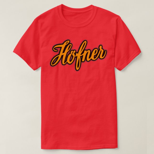 Orangen vintage Hofner T Shirt (Design framsida)