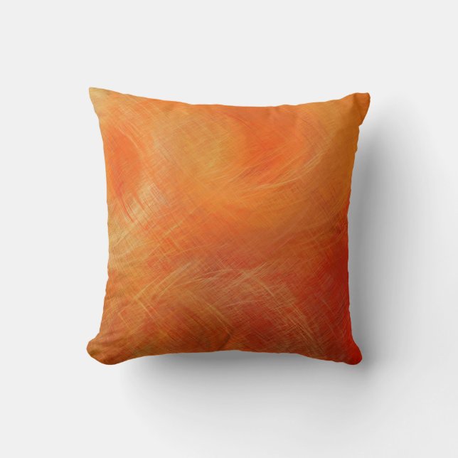 Orangens Abstrakt Art. målning 15 Kudde (Framsida)