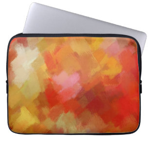 Orangens Abstrakt Art. målning 31 Laptop Fodral