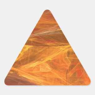 Orangens Abstrakt Fractal Triangle Sticker Triangelformat Klistermärke