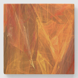 Orangens Abstrakt Fyrkantig fyrkant Underlägg