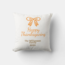 Orangens armbågsretro happy thanksgiving lägg till kudde