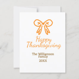 Orangens armbågsretro happy thanksgiving lägg till vykort