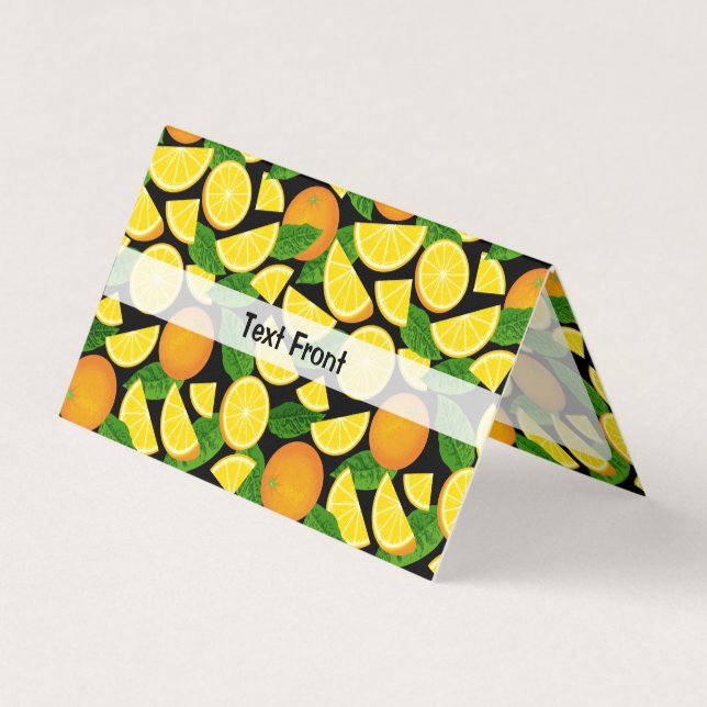 Orangens bakgrund visitkort (Framsida)