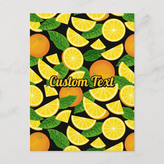 Orangens bakgrund vykort (Framsida)