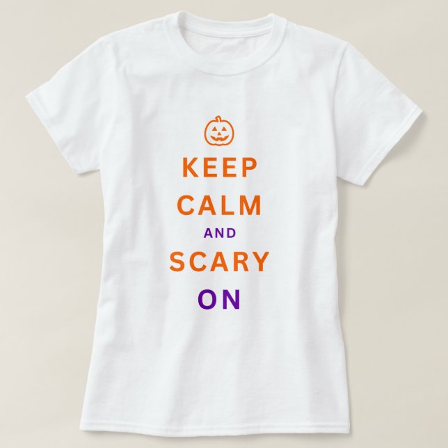 Orangens Behålla Lugn och scenario för text Hallow T Shirt (Design framsida)