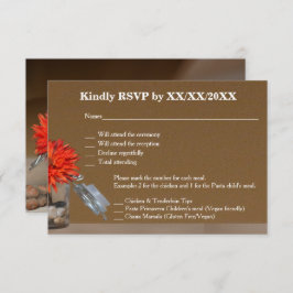 Orangens blomma i Mason Burk OSA & Menu Card Inbjudningar