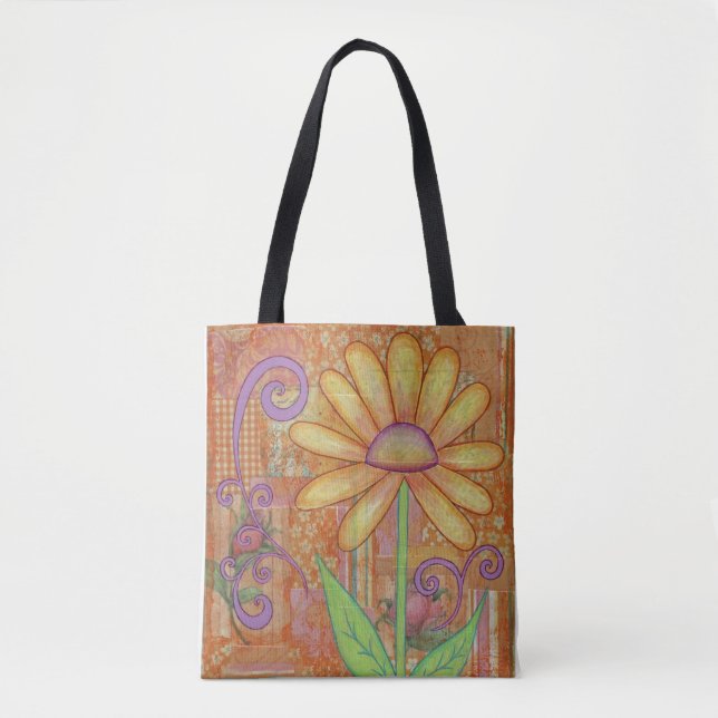 Orangens blomma tote tygkasse (Framsida)