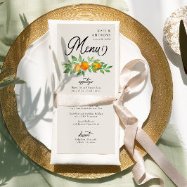 Orangens Blommar Citrus Bröllop Meny