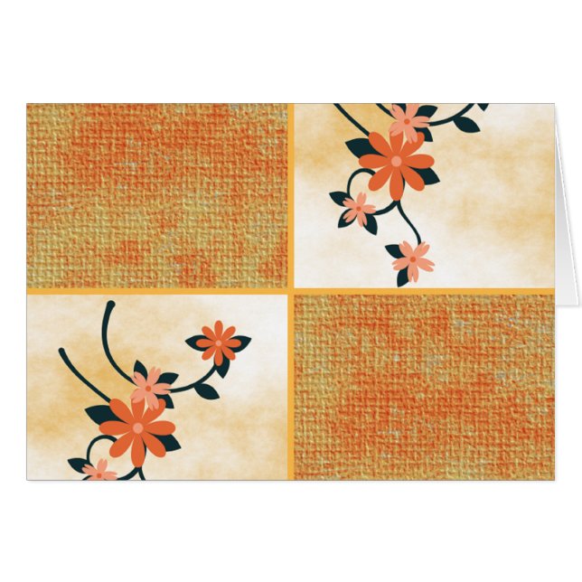 Orangens Blommar Hälsningskort (Framsidan Horizontal)
