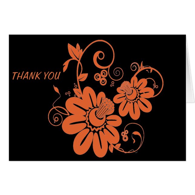 Orangens Blommar Hälsningskort (Framsidan Horizontal)