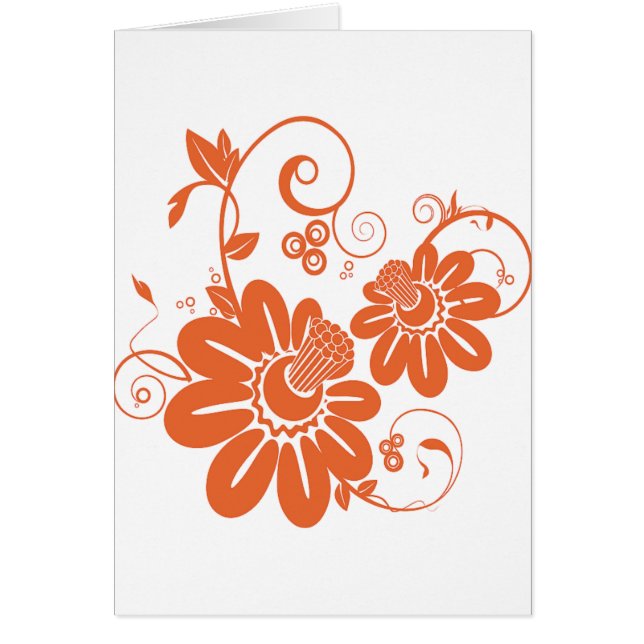 Orangens Blommar Hälsningskort (Framsidan)