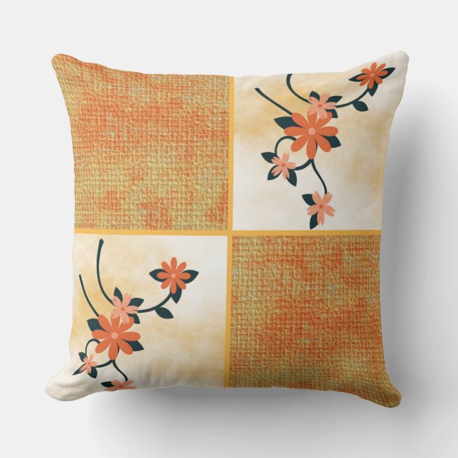 Orangens Blommar Kudde (Framsida)